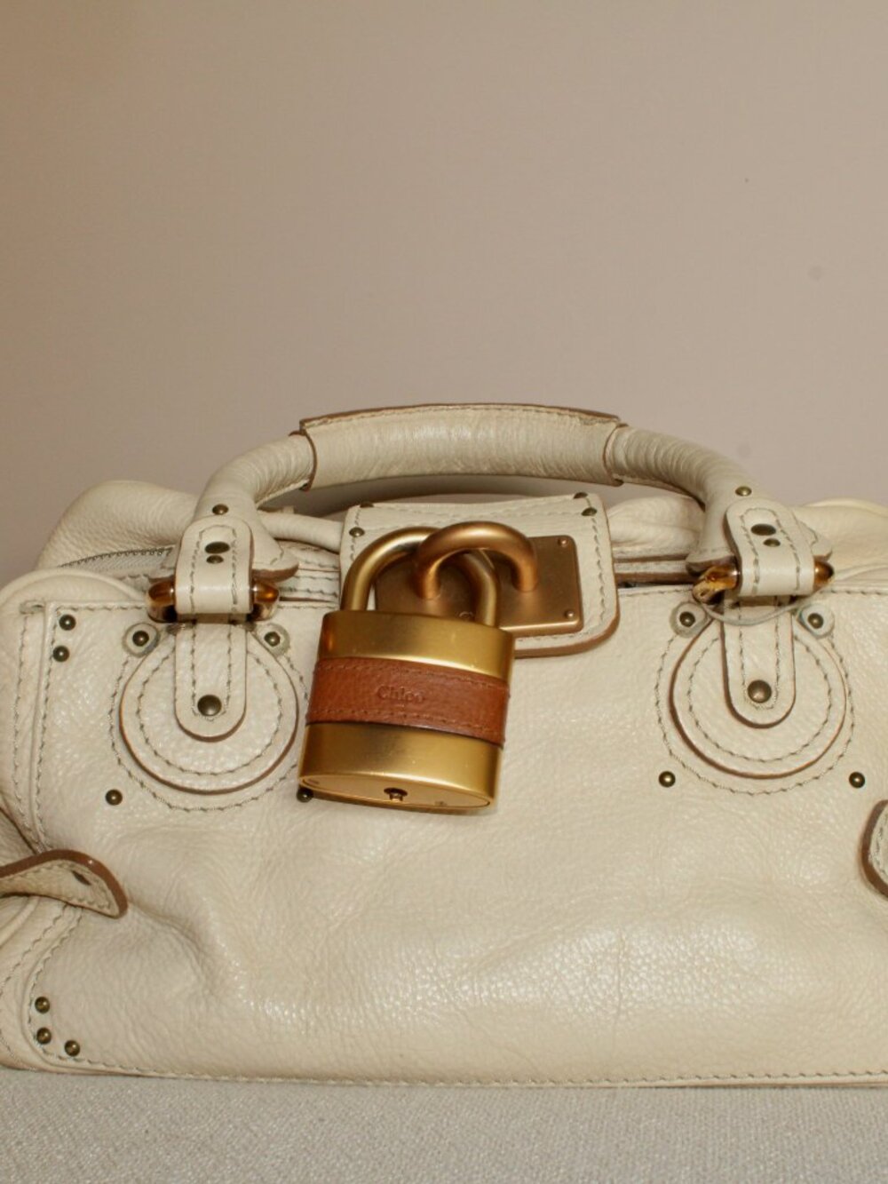 Vintage Chloé Paddington Leather Bag w/ 2 Padlocks, 2 Keys & Authentication card - Picture 4 of 16